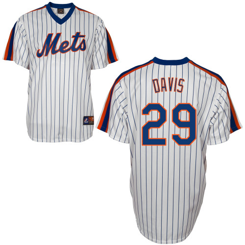 Ike Davis #29 MLB Jersey-New York Mets Men's Authentic Home Cooperstown White Baseball Jersey